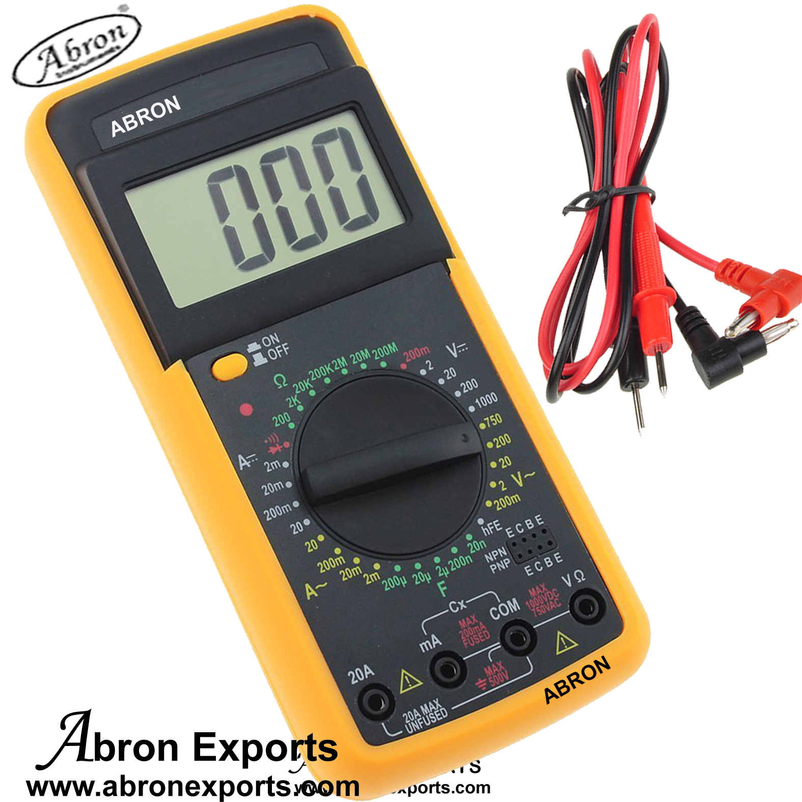 Capacitance MultiMeter Digital LCR Capacitance 2n-1000uF Resistance 200MOhm Industance 2mH-20H probe ACDC Volt Amp Abron AE-1313CR 